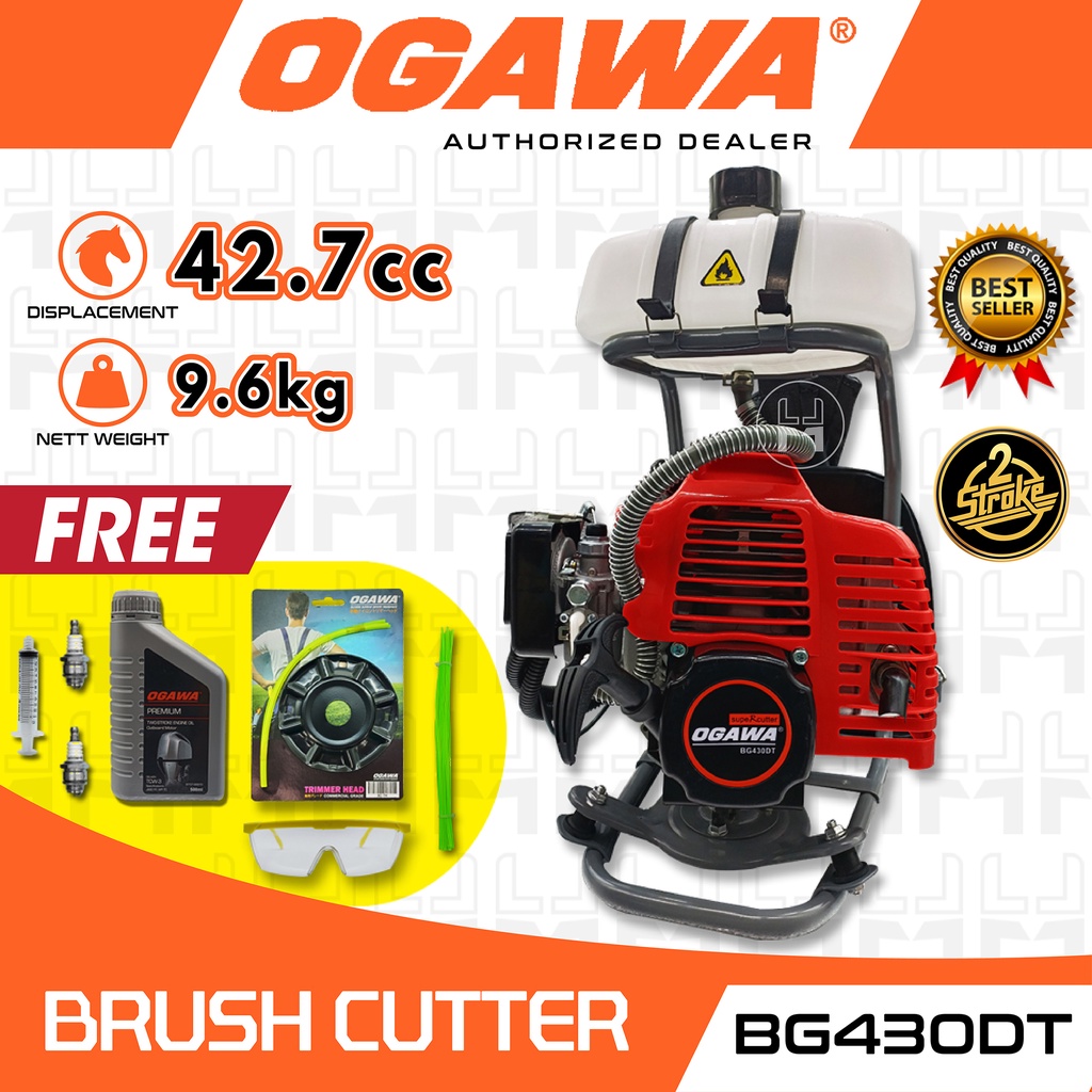 [100% ORIGINAL] OGAWA BG330D(32.6cc) & BG430DT(42.7cc) Brush Cutter ...