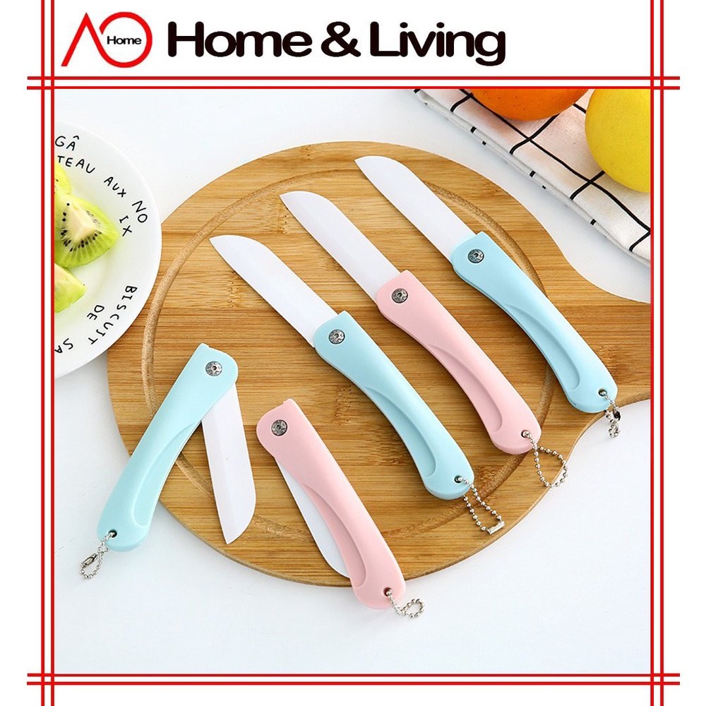AO Home Folding Knife Mini Ceramic Fruit Knife Kitchen Scalpel Peeler