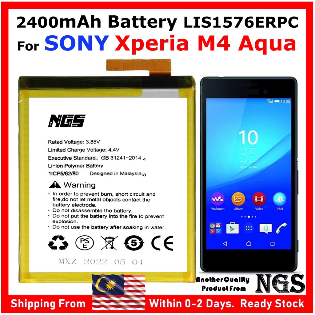 dividend how carriage NGS Brand 2400mAh Battery Compatible For SONY Xperia M4 AQUA E2312 With  Opening Tools | Shopee Malaysia