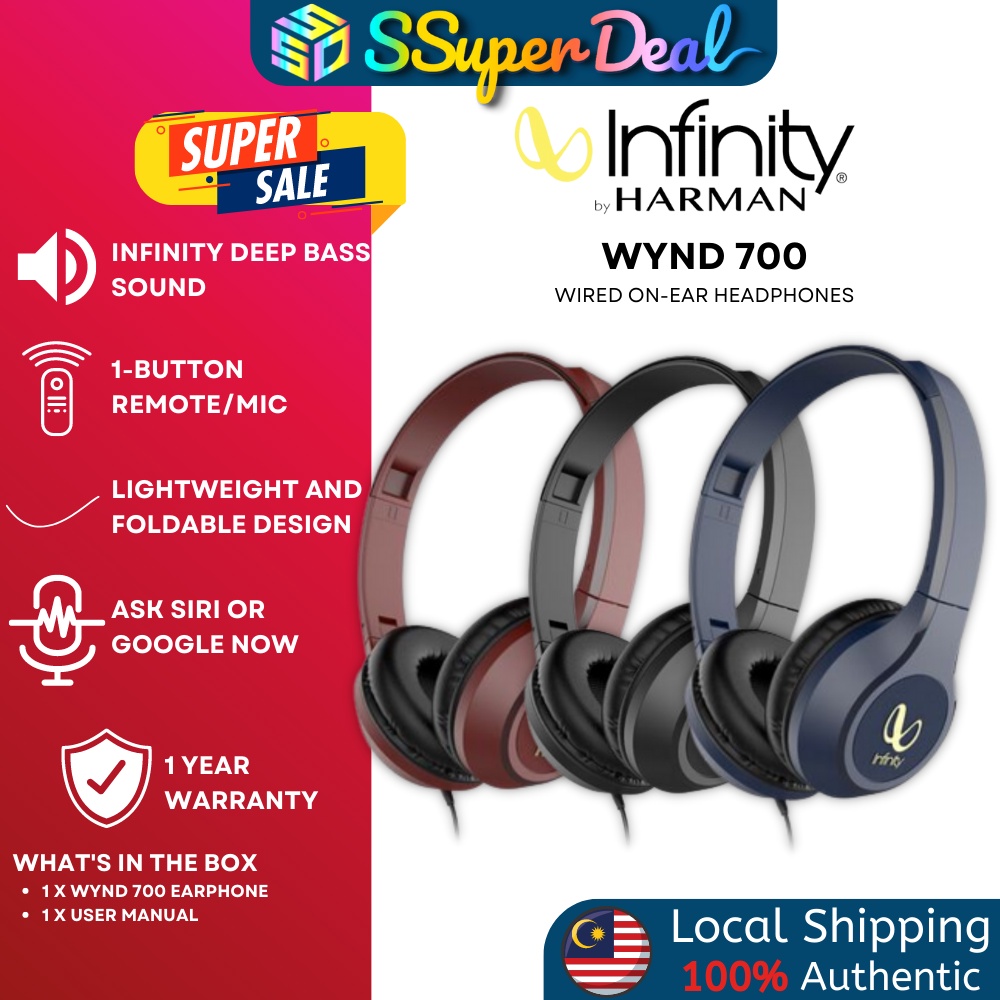 Infinity by Harman Wynd 700 Wired On-ear Headphones | Shopee Malaysia