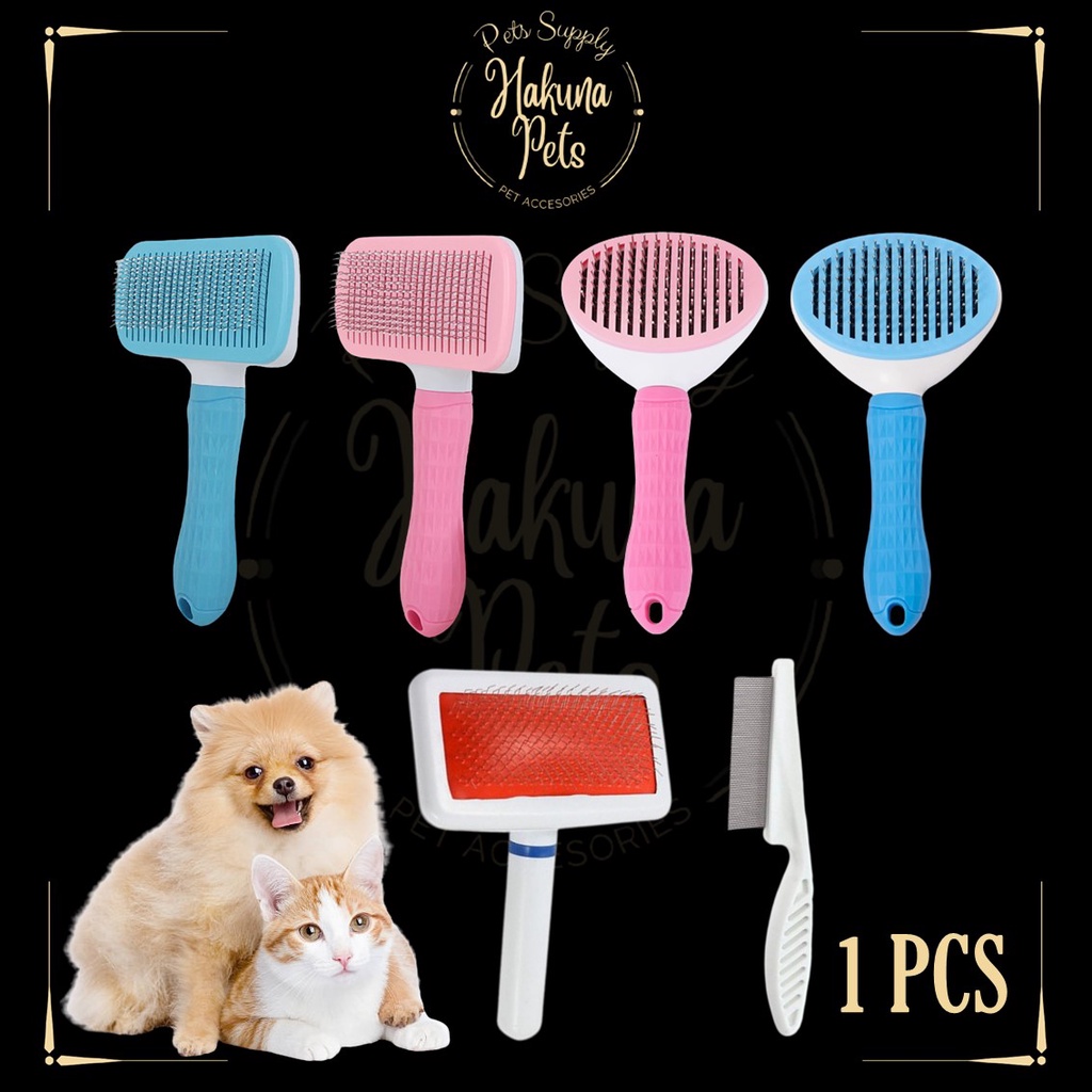 Pet Comb Cat Comb Dog Grooming Massage Comb Hair Fur Removal Sikat Kucing Brush Deshedding Flea
