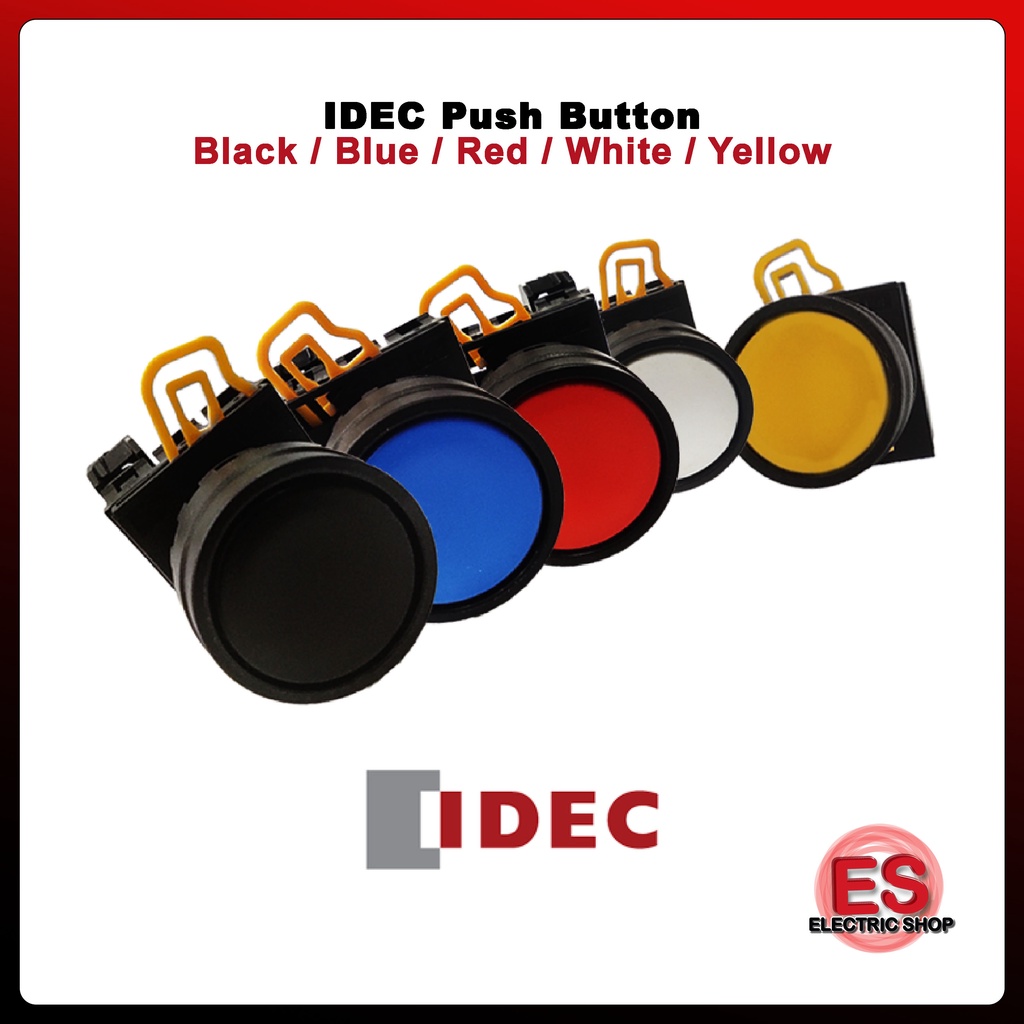 IDEC Push Button YW1B-M1E01 / YW1B-M1E10 (Red / Blue / Black / White ...