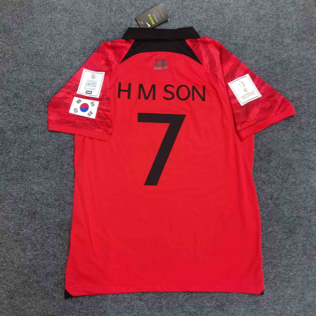 Men's Nike Son Heung-min Black South Korea National Team 2022/23 Away Breathe Stadium Replica Player Long Sleeve Jersey Size: Medium