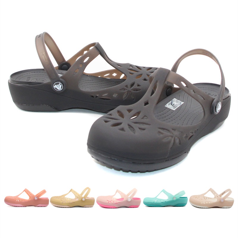 original crocs women sandals mary jane thick bottom cute ready stock