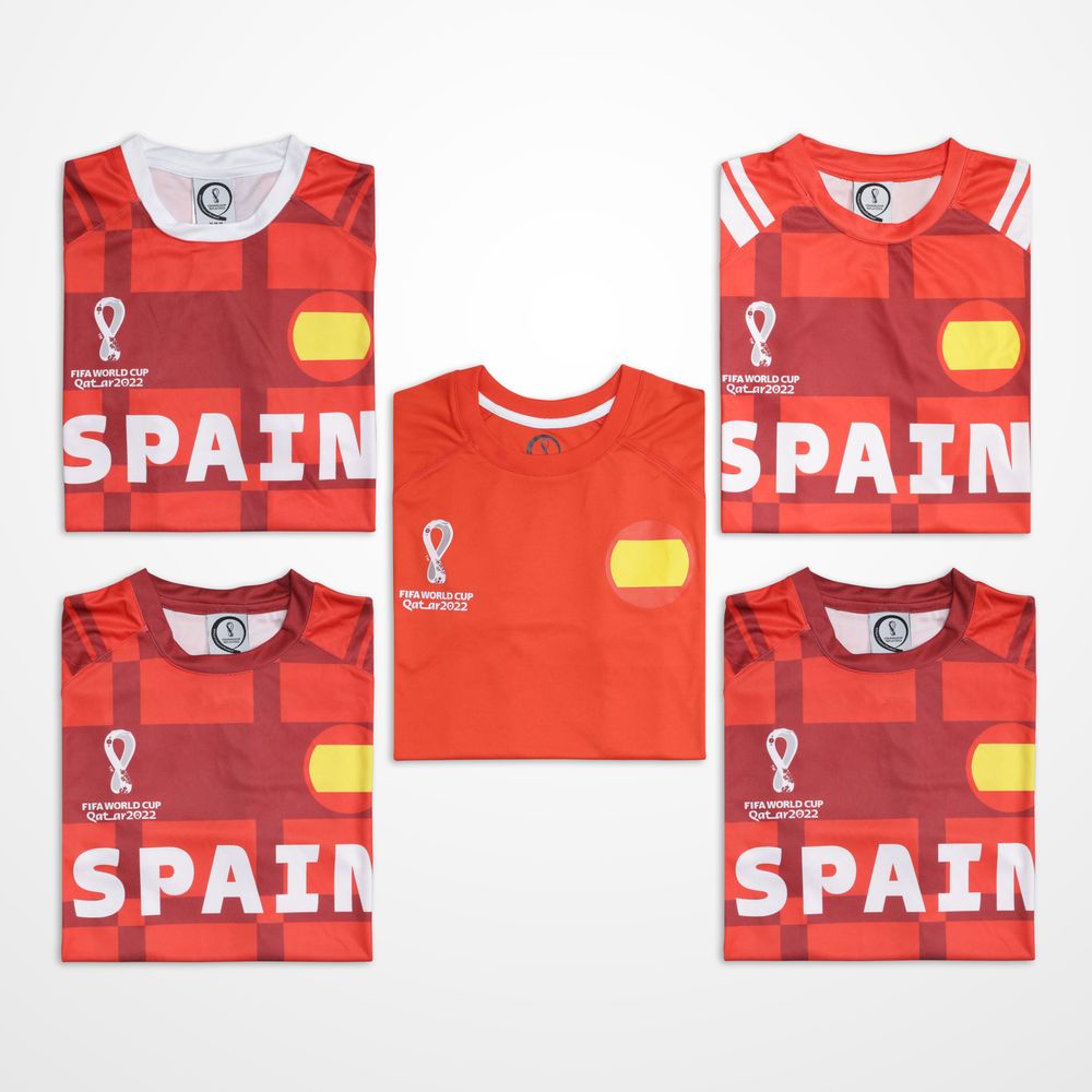 Original Merchandise World Cup Qatar 2022 – Kaos – Spain | Shopee Malaysia