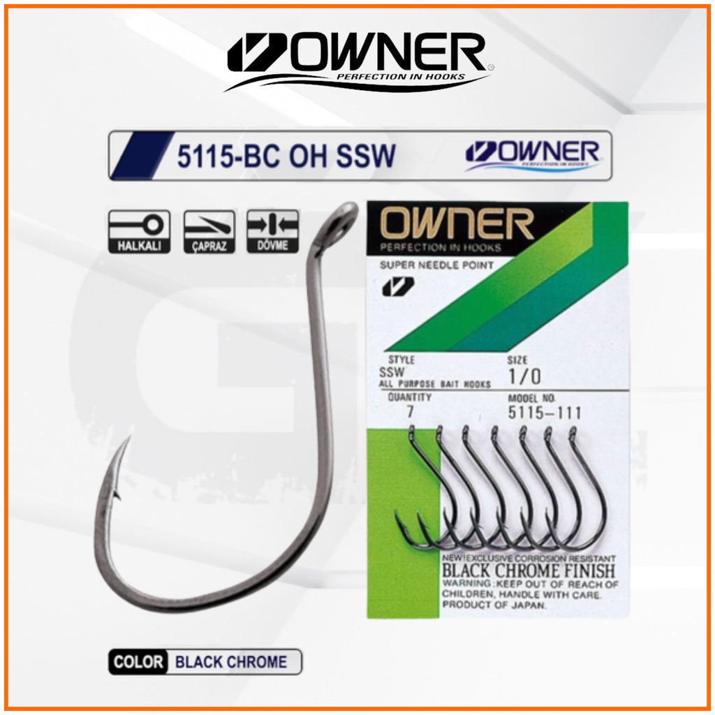 Owner OH SSW Super Needle Point Fishing Hook (Ref: 5115) | Shopee Malaysia