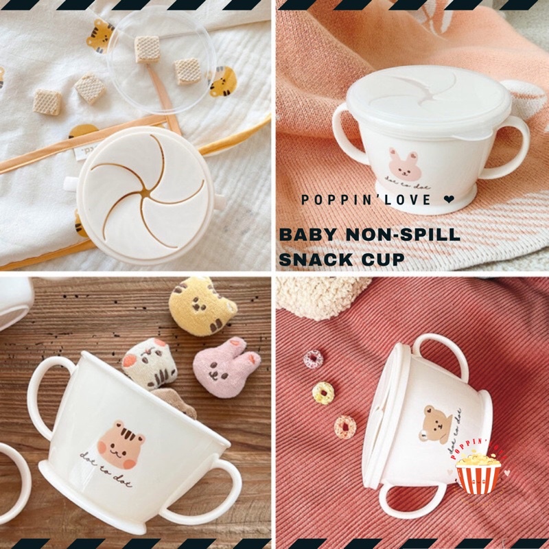 Baby Non Spill Snack Cup BLW Led Weaning Children Storage Box