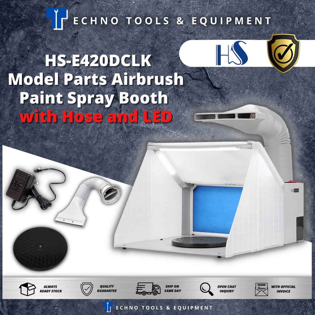 Airbrush Extractor/spray Booth With Hose & LED Light HS-E420DCLK ...