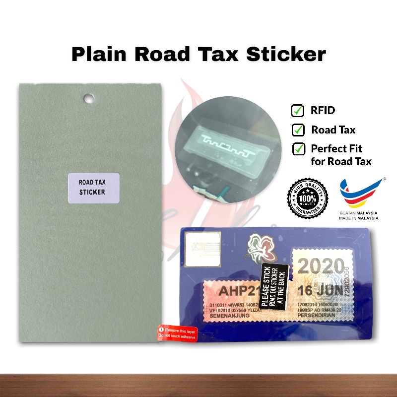 Road Tax Sticker Plain Protector Cukai Jalan Sticker Kosong | Shopee ...