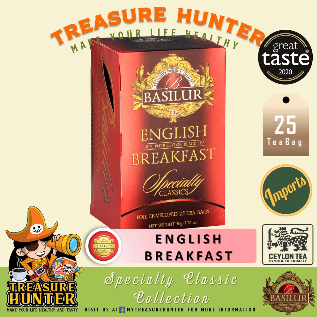 Basilur Speciality English Breakfast Tea 25 Individual Teabags Shopee