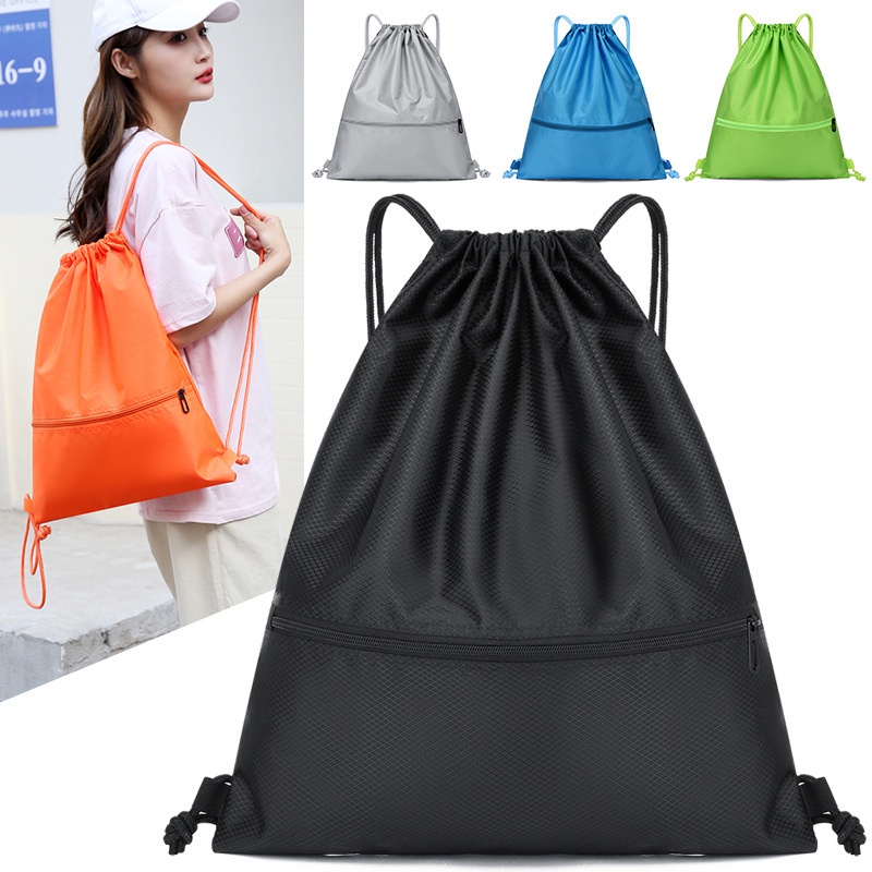 Outdoor Women Men Nylon Black Ultralight Backpack Football Basketball ...