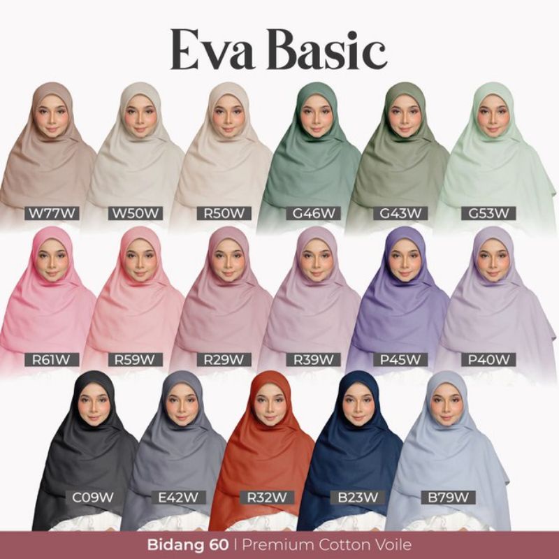 Eva Basic Bidang 60 ( Premium Cotton Voile) | Shopee Malaysia