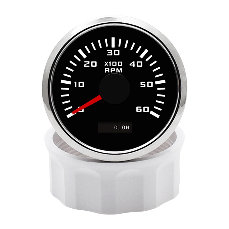 6000 RPM Tachometer 52mm Pointer Tachometer Gauge With Red Backlight ...