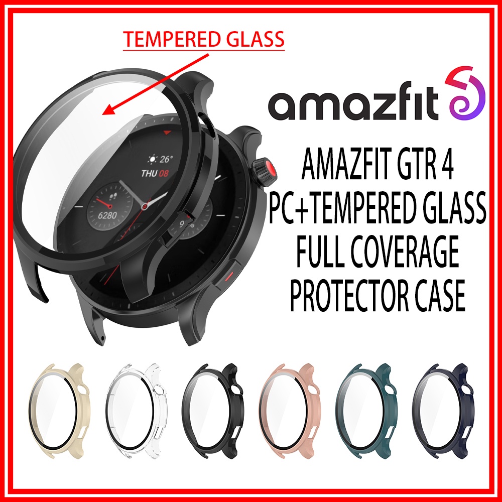 AMAZFIT GTR 4 Tempered Glass Protector Case Cover Amazfit Watch GTR4 Smart  Watch Protective Case Casing AmazfitGTR4