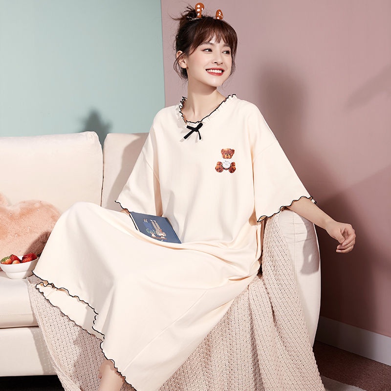 N/A Women Cotton Pijamas Sleep Night Dress Lace Fairy Nightwear