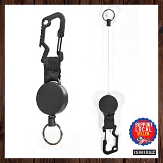 Promotional 30 Cord Retractable Carabiner Style Badge String Reel And  Badge Holder