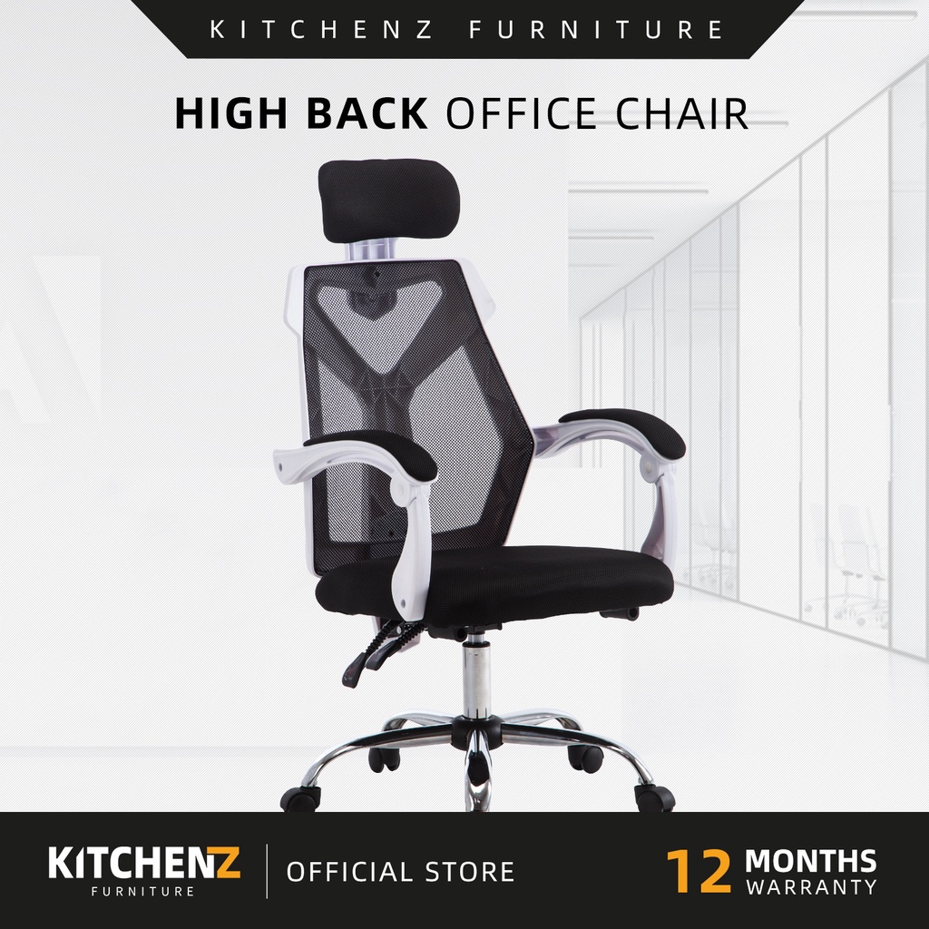 KitchenZ Office Chair Ergonomic Chair Executive Chair Mesh High Back