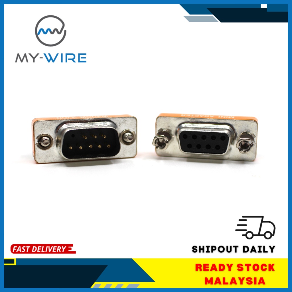 DB9 Male to Female Null Modem Gender Changer Shopee Malaysia
