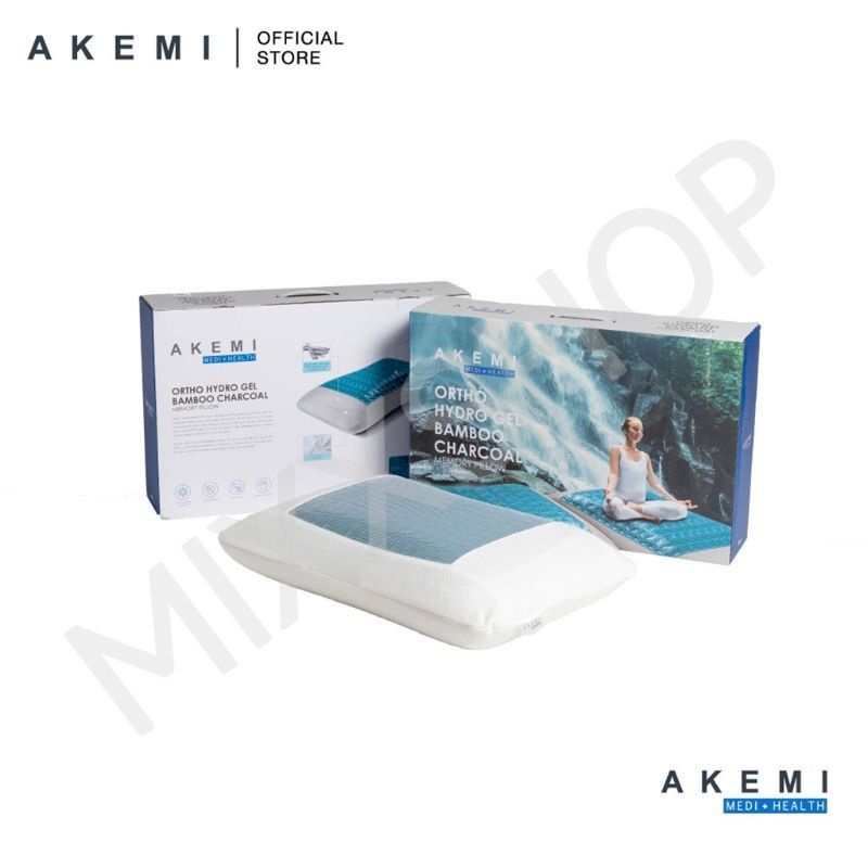 AKEMI MEDI HEALTH Hydro Gel Bamboo Charcoal Memory Pillow Contour Ortho Shopee Malaysia