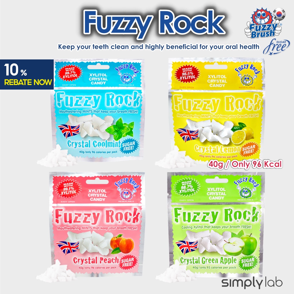 [Fuzzy Rock] Fuzzy Rock Xylitol Crystal Vegan Fresh Breath and Healthy ...