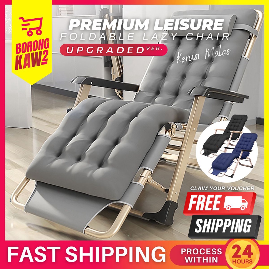 BKK Lazy Chair Foldable Adjustable Folding Chair Sofa Foldable Bed