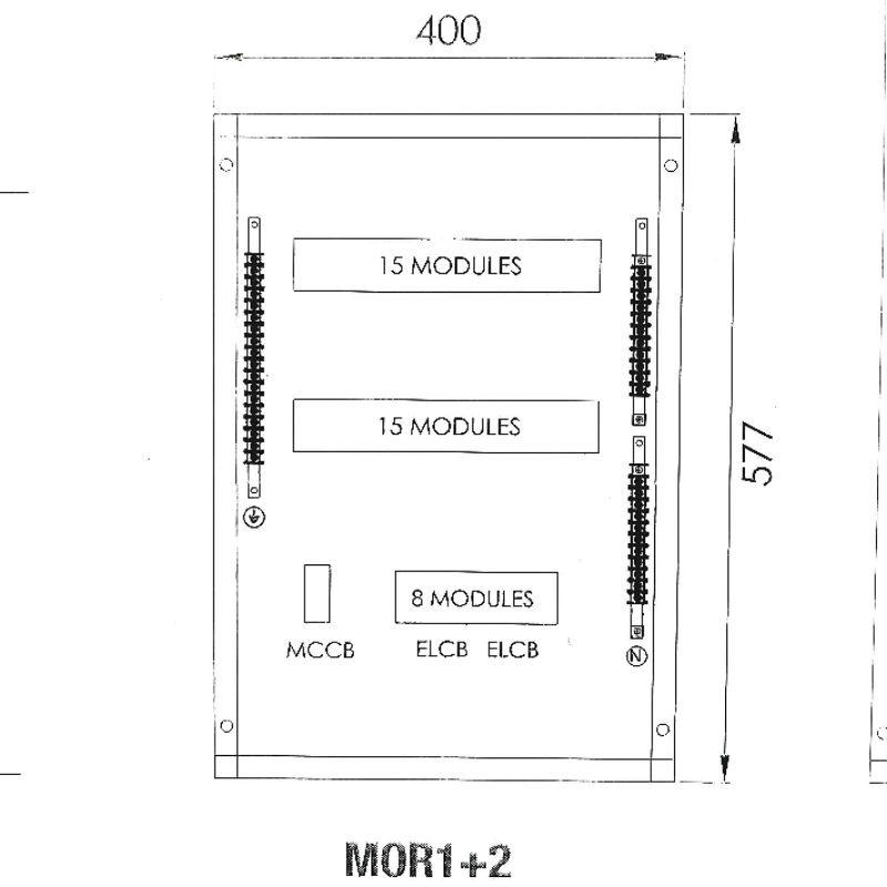 NES MOR1+ 2 (3ROW =38way + FOR INSTALL MCCB ) METAL CLAD DISTRIBUTION ...