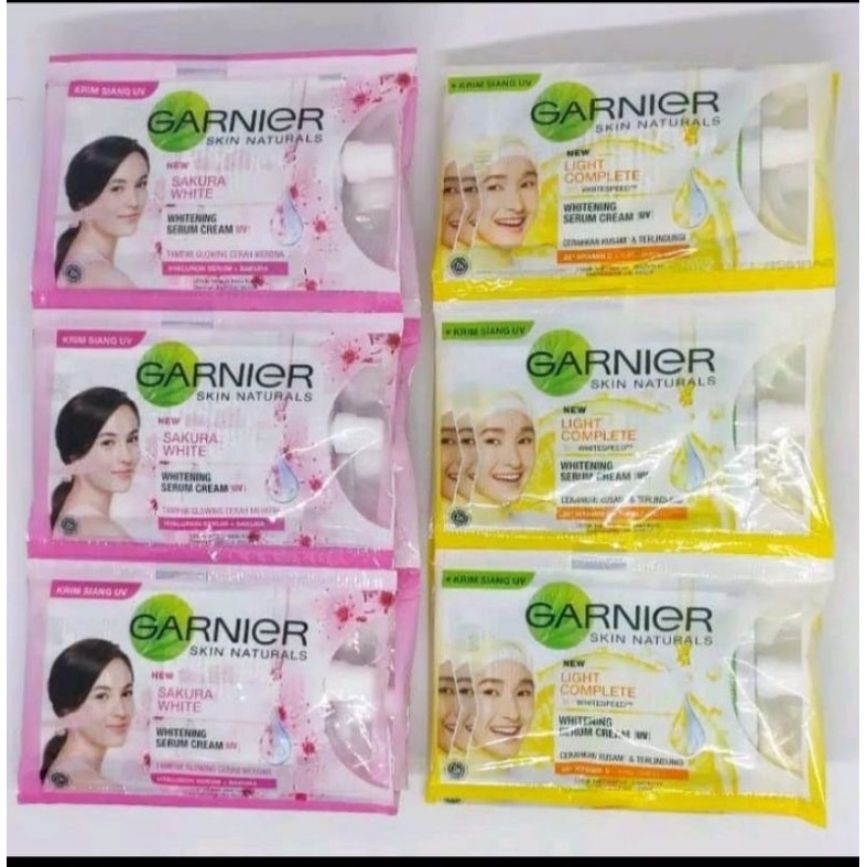 Garnier Cream sachet Sakura White/Light Complete 7ml (1Dozen) Contains ...