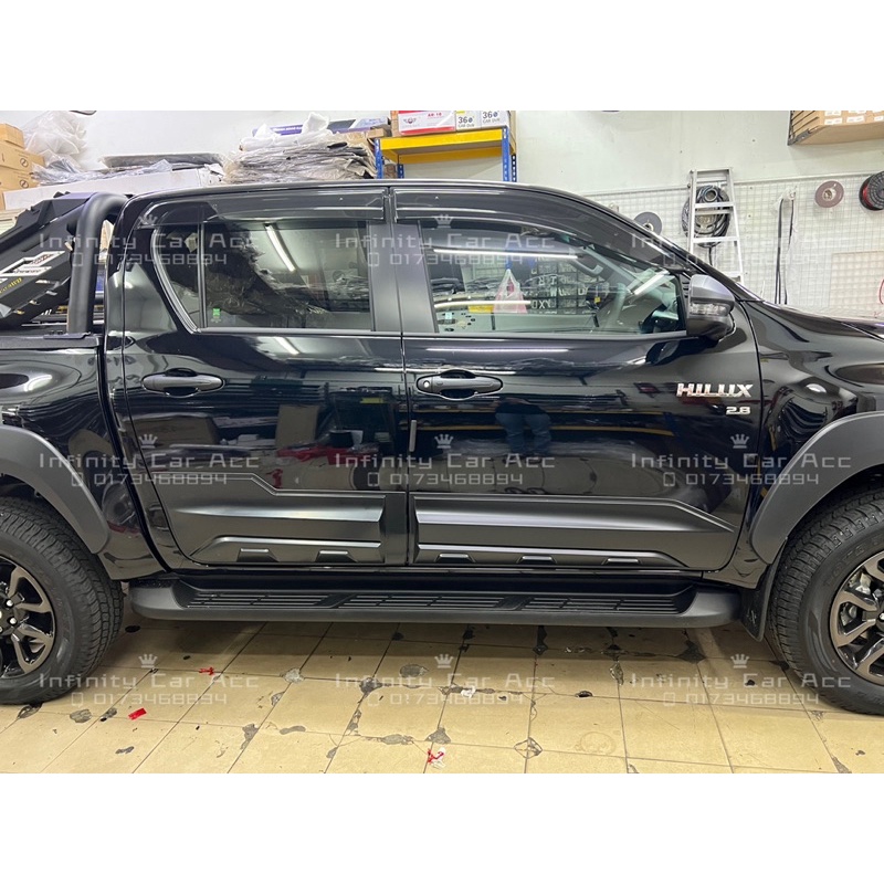 Toyota Hilux Revo Rogue Rocco Door Cladding Door Panel Garnish Body Molding Matt Black Shopee