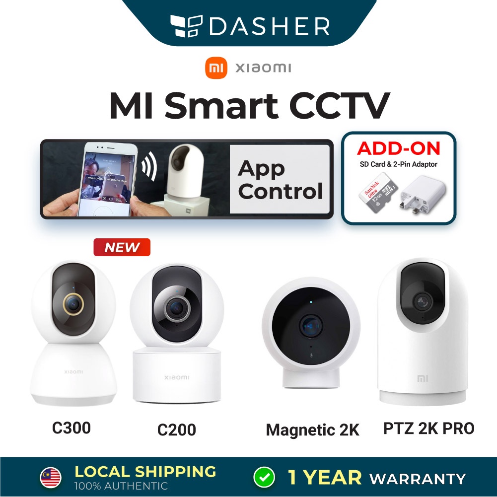 Xiaomi CCTV 360 IP Security Camera Mi Home 2K/C200/C300/2K Pro 1080P HD