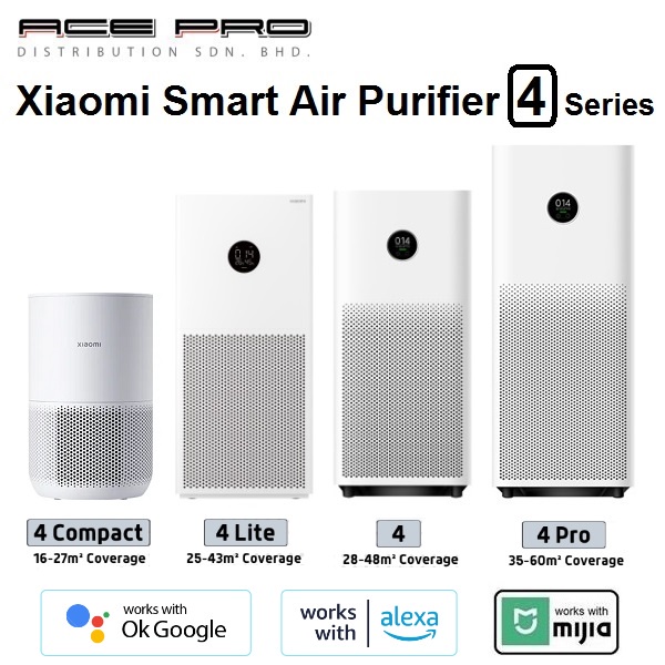 MI Xiaomi Smart Air Purifier 4 Lite, High Efficiency Filter, Removes 99.97%