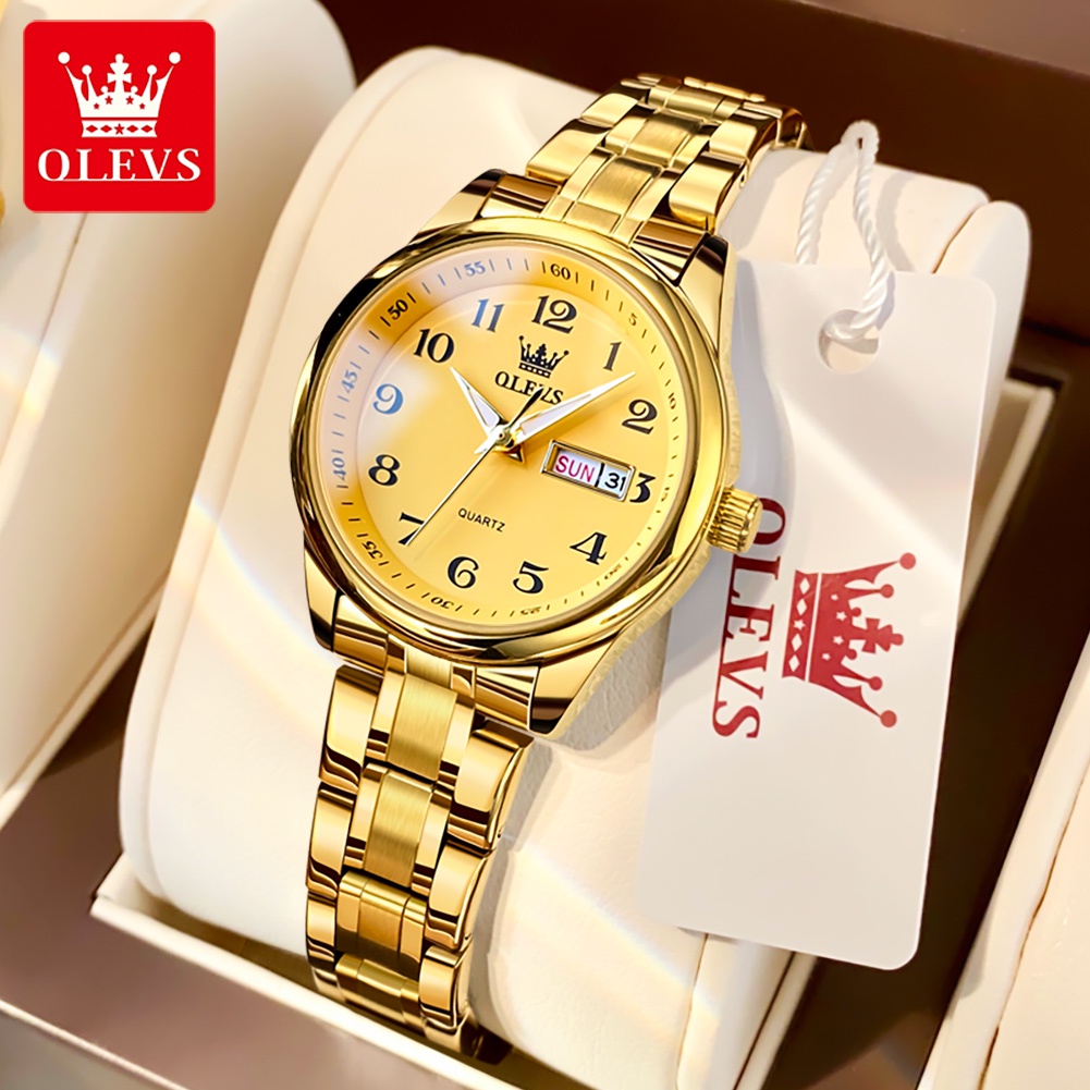 Olevs watch gold hot sale