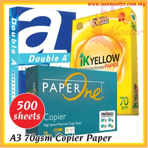 A3 70gsm Copier Paper A3 IK Yellow A3 Double A A3 PaperOne 75gsm