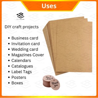 (10pcs) BROWN CRAFT PAPER A2/ A3/ A4/ A5 WITH 270g/ 370g/ 450g NATURAL ...