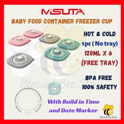 Misuta Baby Food Container 120ml Infant Food Storage Baby Food Storage
