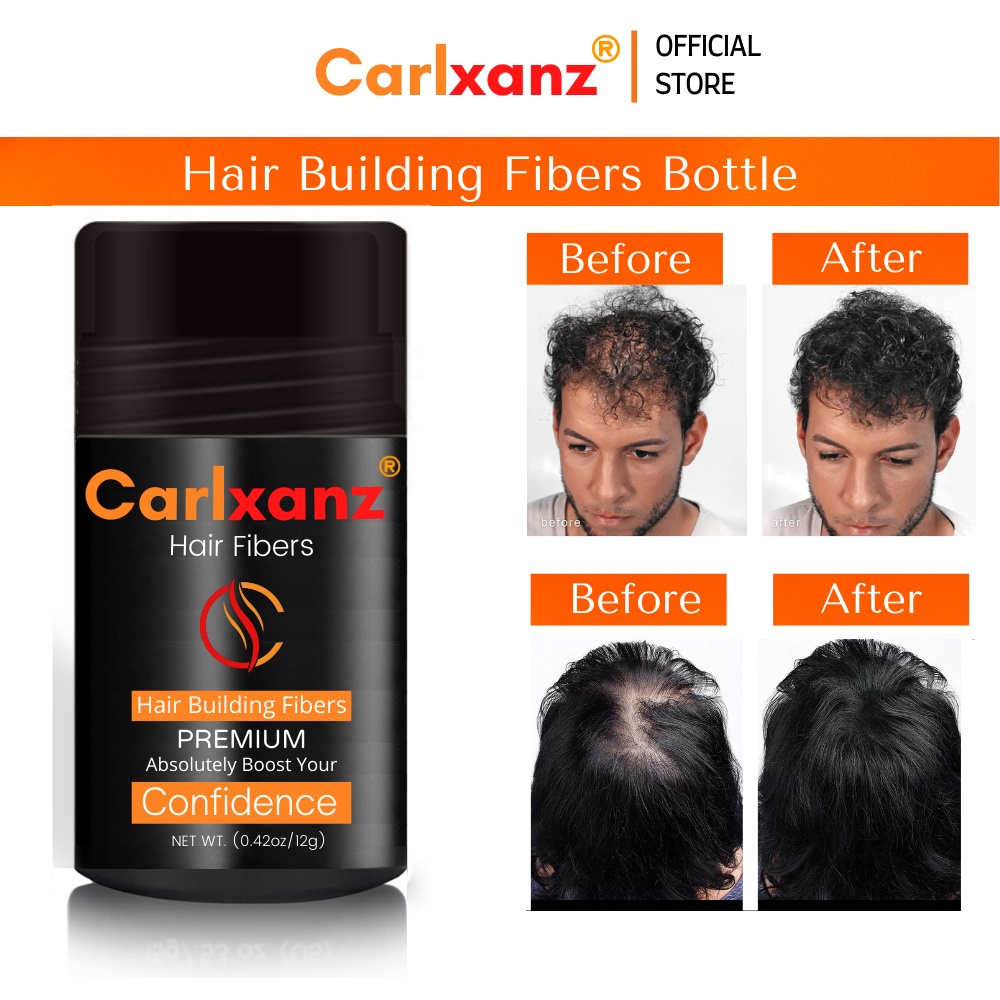 Carlxanz Hair Fiber Patch Bald, Thinning Hair & Conceal Hair Loss To