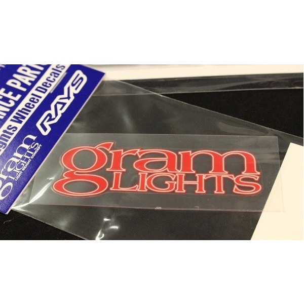 RAYS GRAM LIGHTS GRAMLIGHTS WHEEL STICKERS W75 RED 100% ORIGINAL ...