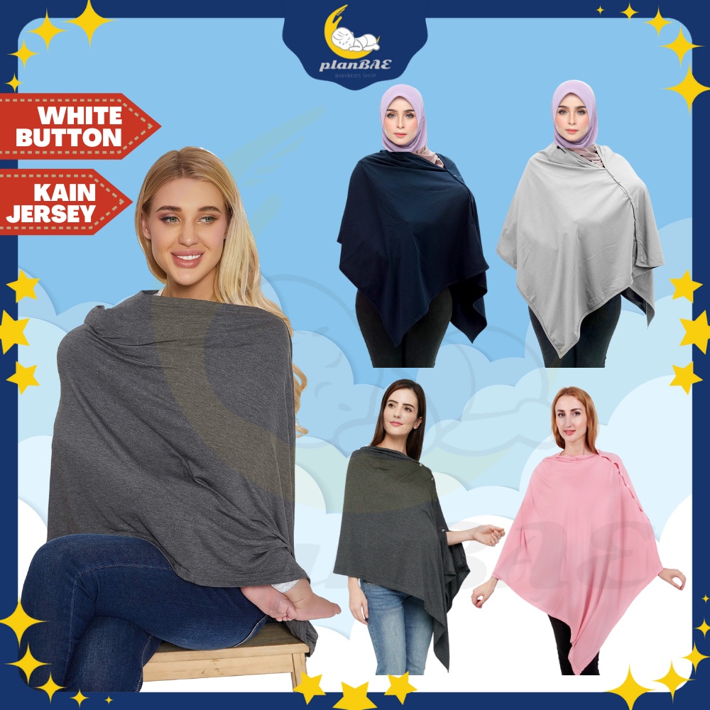 Plain Colour Silky Smooth Breastfeeding Nursing Cover Shawl Apron Cloth