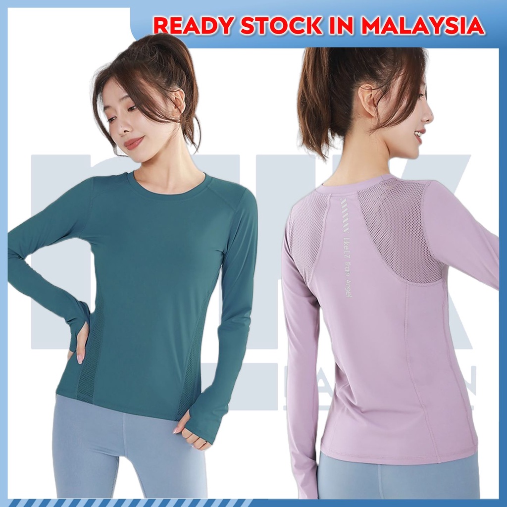 NYK High Quality Women Mesh Long Sleeve Sports Tops Activewear Ladies Quick  Dry Breathable Comfortable Yoga Shirts
