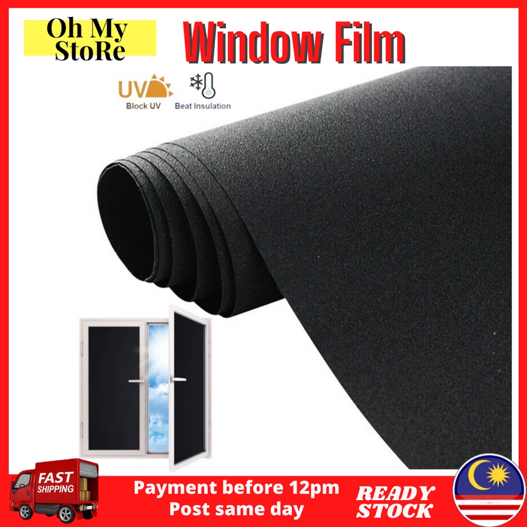 Sun Protection Film, Privacy UV Glass Film Black Heat Resistant Pool