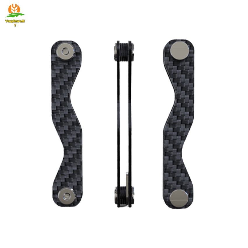 Carbon Fiber Key Holder Smart Key Wallet DIY Keychain EDC Pocket Car