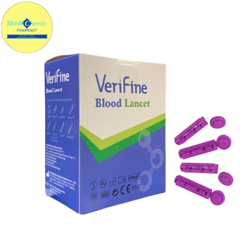 VERIFINE LANCET NEEDLE (100PCS) BLOOD LANCET 30G | Shopee Malaysia