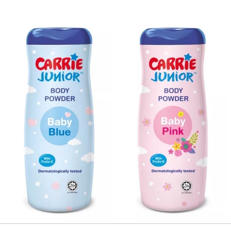 CARRIE JUNIOR Body Powder Baby Blue / Baby Pink (450G) Shopee Malaysia
