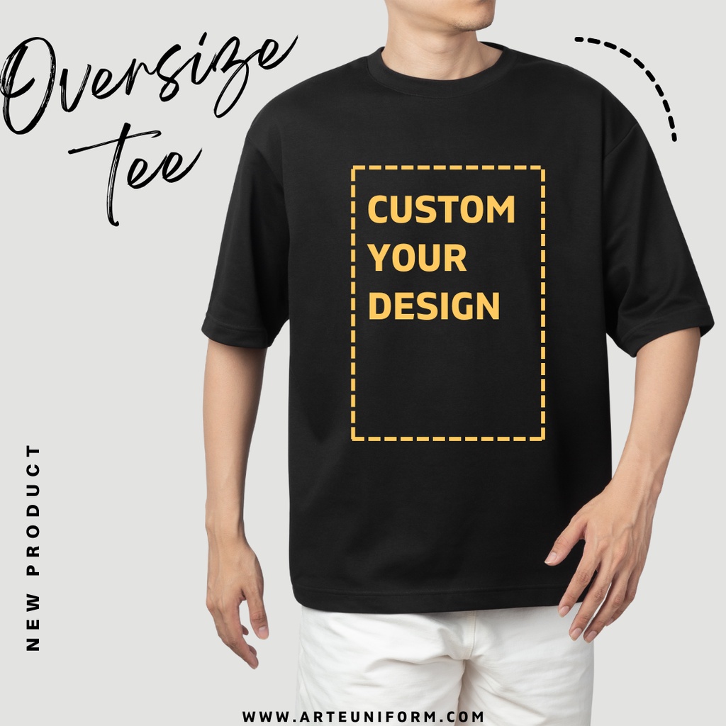 CUSTOM Oversize T shirt Premium Logo Printing Shopee Malaysia