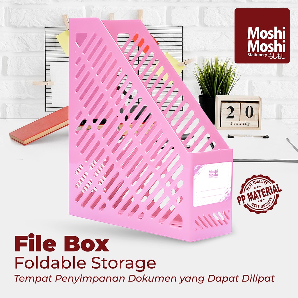 File Box Moshi Foldable Storage Place for Folding Office Documents ...