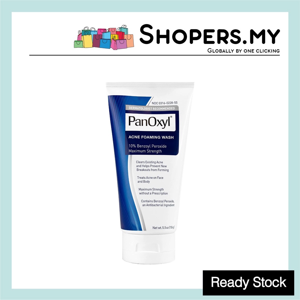 PanOxyl® Acne Foaming Wash Benzoyl Peroxide 10 Maximum Strength 156g