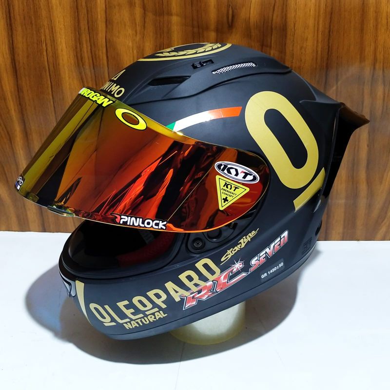Full face helmet KYT RC seven Handsome leopard package (free clear ...