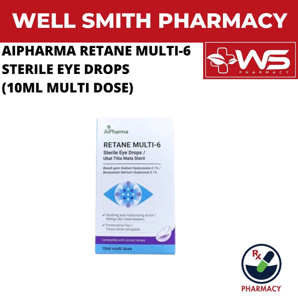 AIPHARMA RETANE MULTI6 STERILE EYE DROPS (10ML MULTI