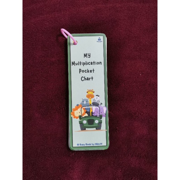 Multiplication Pocket Chart Bookmark Table Buku Sifir Maths Times Table ...