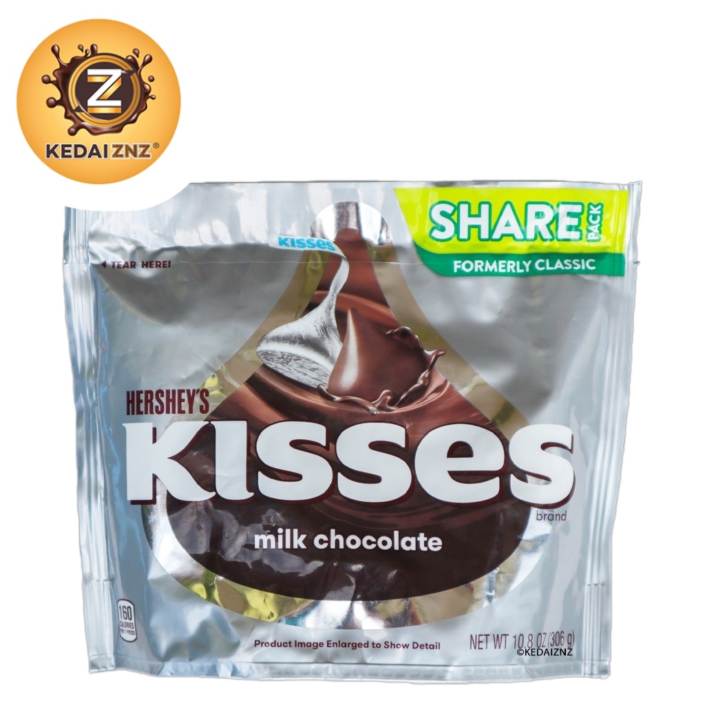 Chocolate HERSHEYS Kisses Milk Chocolate Bag 306g Coklat | Shopee Malaysia