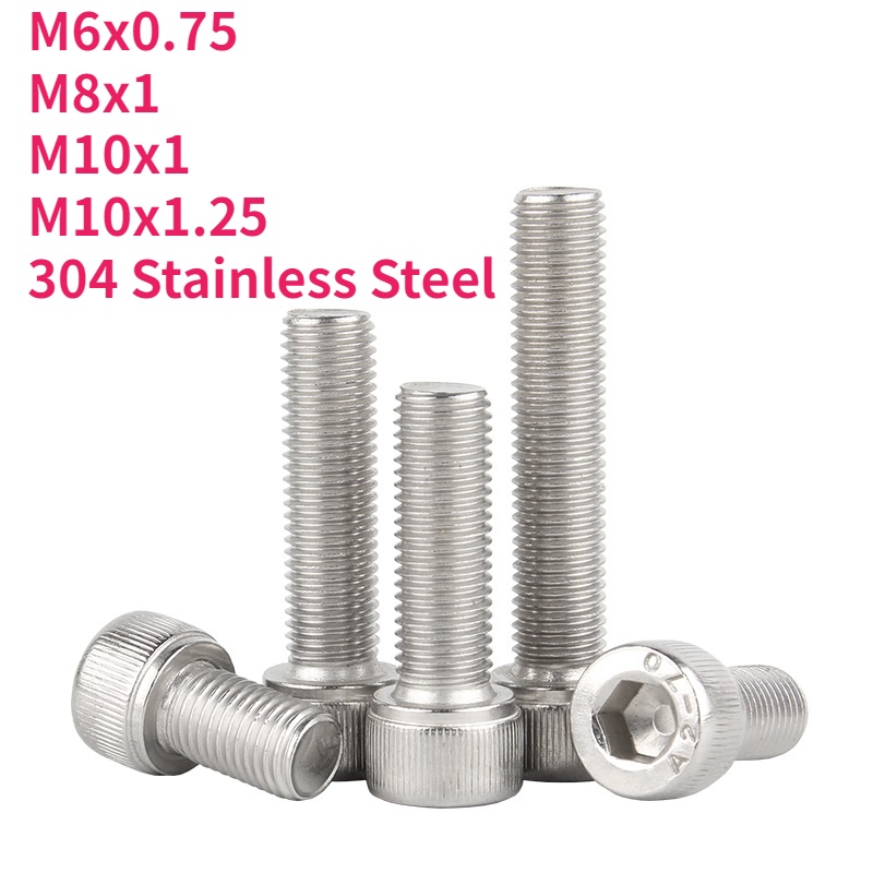 Racebolt Stainless Steel Tapered Socket Cap Bolt M8 X 1.25mm X 100mm - View #2